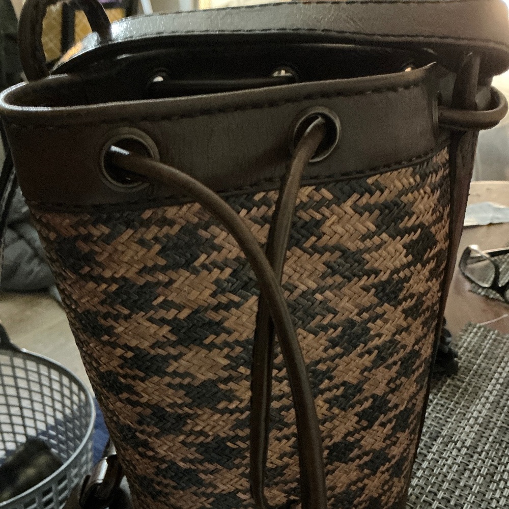 Handcrafted leather Cane bag